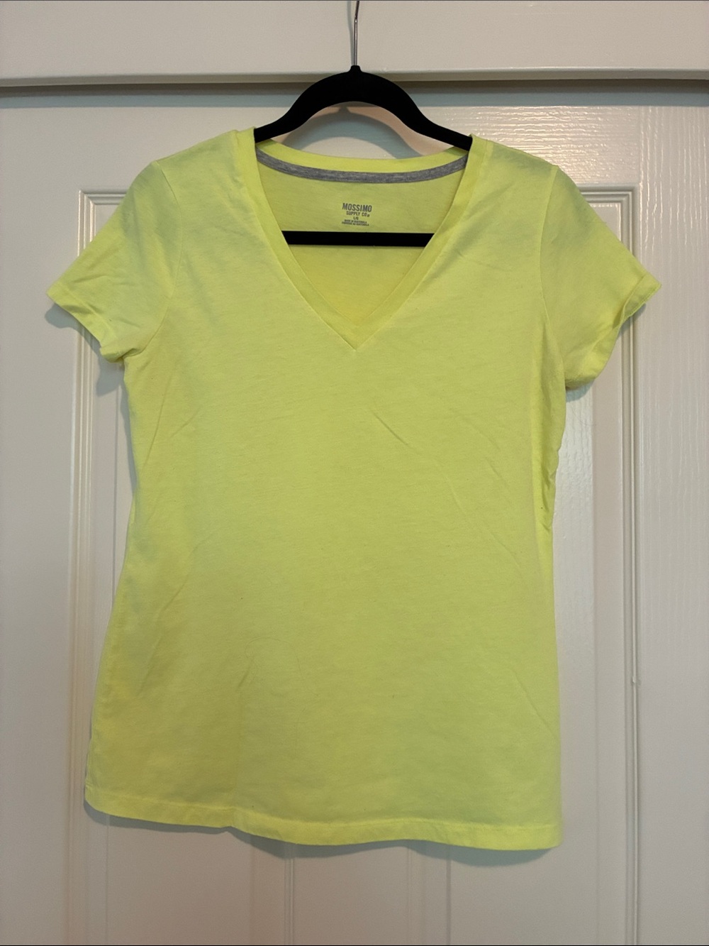 Mossimo‎ Supply Co. Neon Yellow V-Neck Short Sleeve Tee